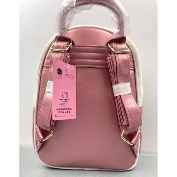 Her Universe Hello Kitty Rhinestone Fuzzy Mini Backpack - Picture 11 of 16